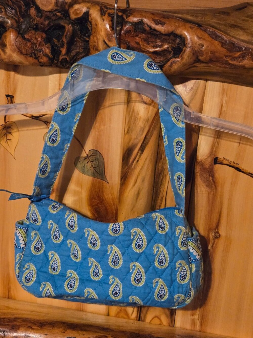 Vera Bradley Small Bag. Blue With Paisley Design Good Used Condition